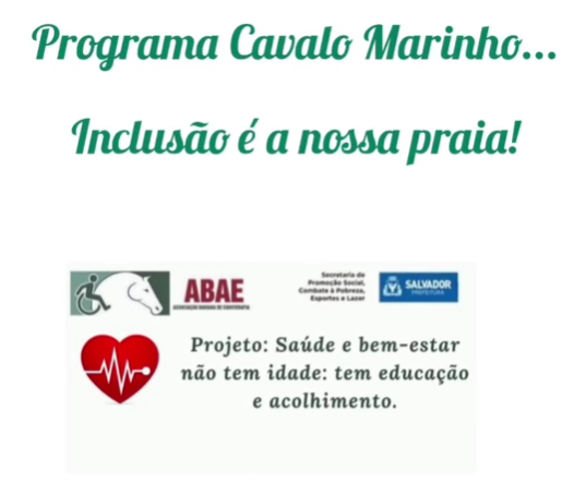 A ABAE realizou a sua primeira edição praia que contempla no projeto Saúde e Bem-estar não tem idade: Tem Educação e Acolhimento. O Termo de Colaboração firmado com a Secretaria Municipal de Promoção Social Combate a Pobreza Esporte e Lazer, possibilita a ABAE ampliar suas ações voltadas para as pessoas idosas. As atividades são realizadas pela equipe multiprofissional nas terças e quintas-feiras, promovendo saúde e bem-estar a 65 pessoas idosas. As atividades físicas, interativas e lúdicas são realizadas na Unidade do Esquadrão de Polícia Montada, parceira da ABAE e, o banho de mar assistido faz parte do programa das atividades, que contou com o apoio da SEMPRE, através do Fundo e Conselho Municipal do Idoso na liberação de ônibus adaptado para o transporte dos usuários assistidos. Foi uma ação maravilhosa, realizada na rua K (rua da música - Itapuã) marcada com muita alegria e emoção pelos idosos!@ande_brasil @cavalaria.pmba @pmdabahia @exercito_oficial @19bc_exercito @prefsalvador @sempresalvador @compedsalvador @jrmagalhaes_ba @pachecoflexmoveis @fmeass.ssa @sicoobcredexecutivo